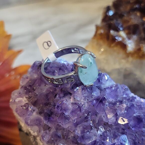 Natural Prehnite Gemstone Ring - Picture 8 of 12